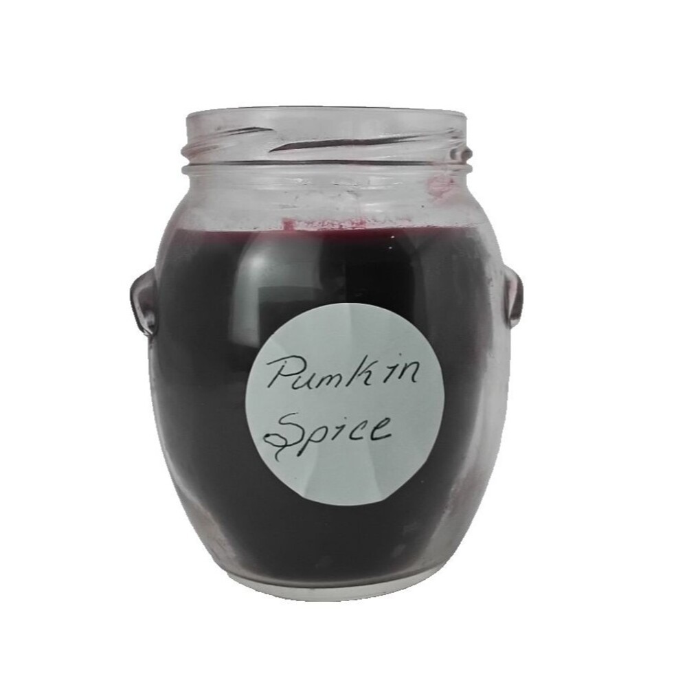 Homemade  Cinnamon Pumpkin Spice Candle In A Glass Jar Farmhouse Decor